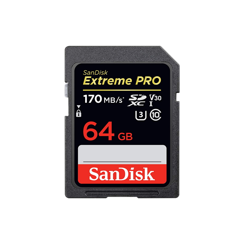 3304V878 - SanDisk Extreme PRO SDXC UHS-I C10 Memory Card, 64GB
