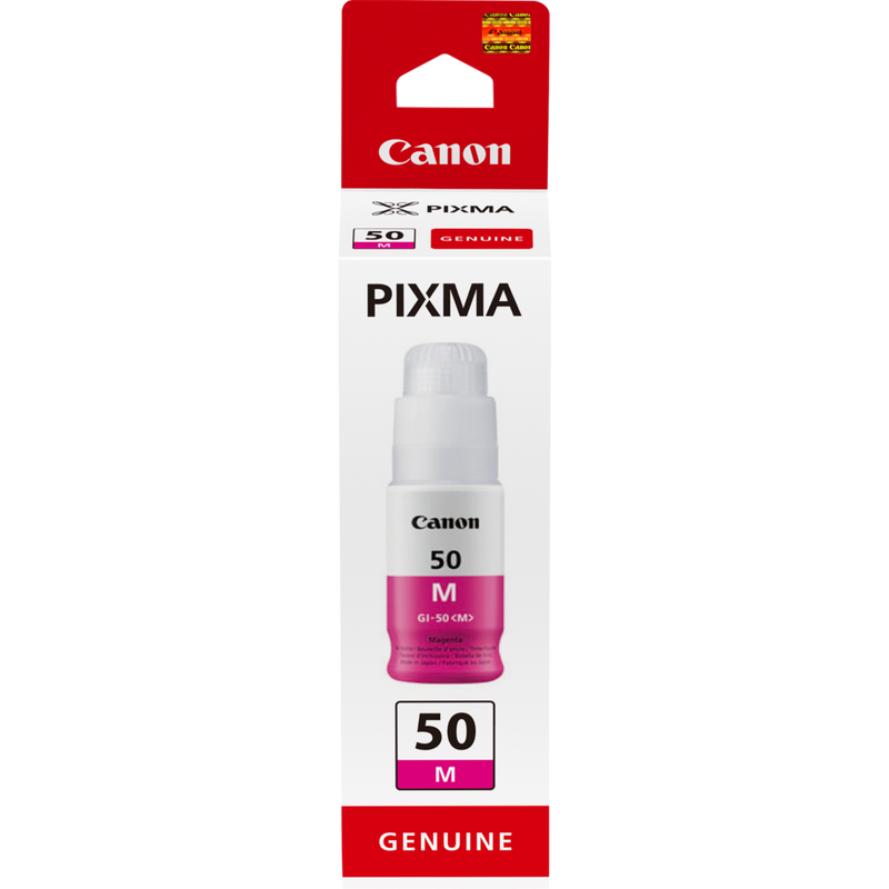 Canon GI-50 M, Hohe Reichweite, Tintenflasche, Magenta Produkt Vorderansicht