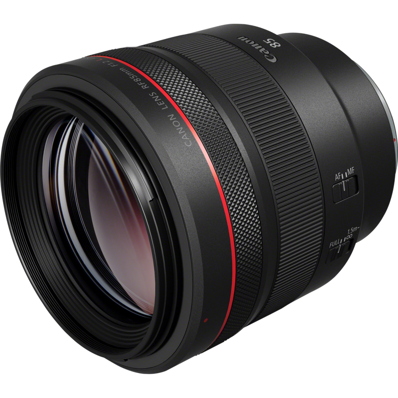 Canon RF 85mm F1.2L USM Objektiv Produkt Ansicht von links