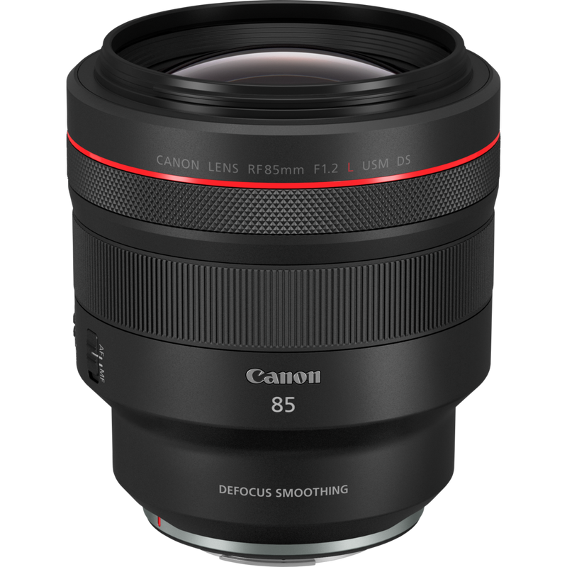 Canon RF 85mm F1.2L USM DS Objektiv Produkt Diagonale Draufsicht