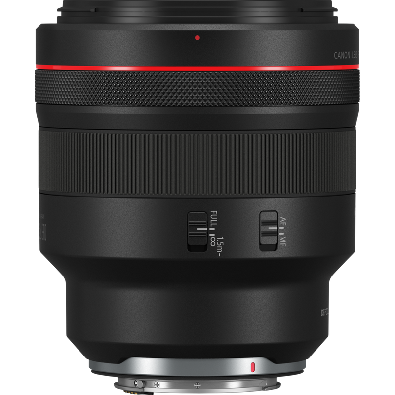 Canon RF 85mm F1.2L USM DS Objektiv Produkt Ansicht von links
