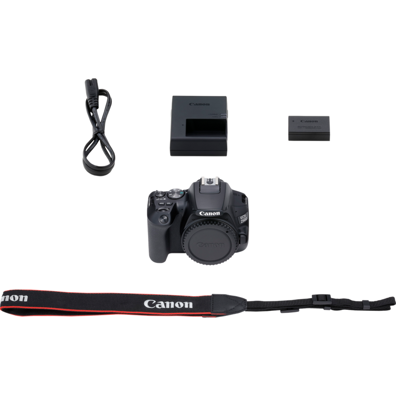 Canon EOS 250D Gehäuse, Schwarz Produkt Lieferumfang