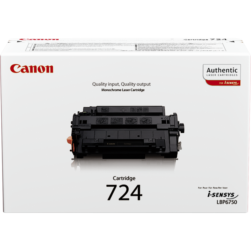 Canon 724 Toner-Cartridge Produkt Vorderansicht der Verpackung