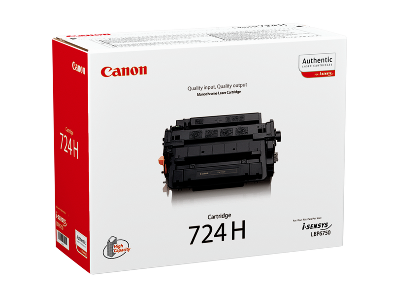 Canon 724H High Capacity Toner-Cartridge Produkt Ansicht der Verpackung von links