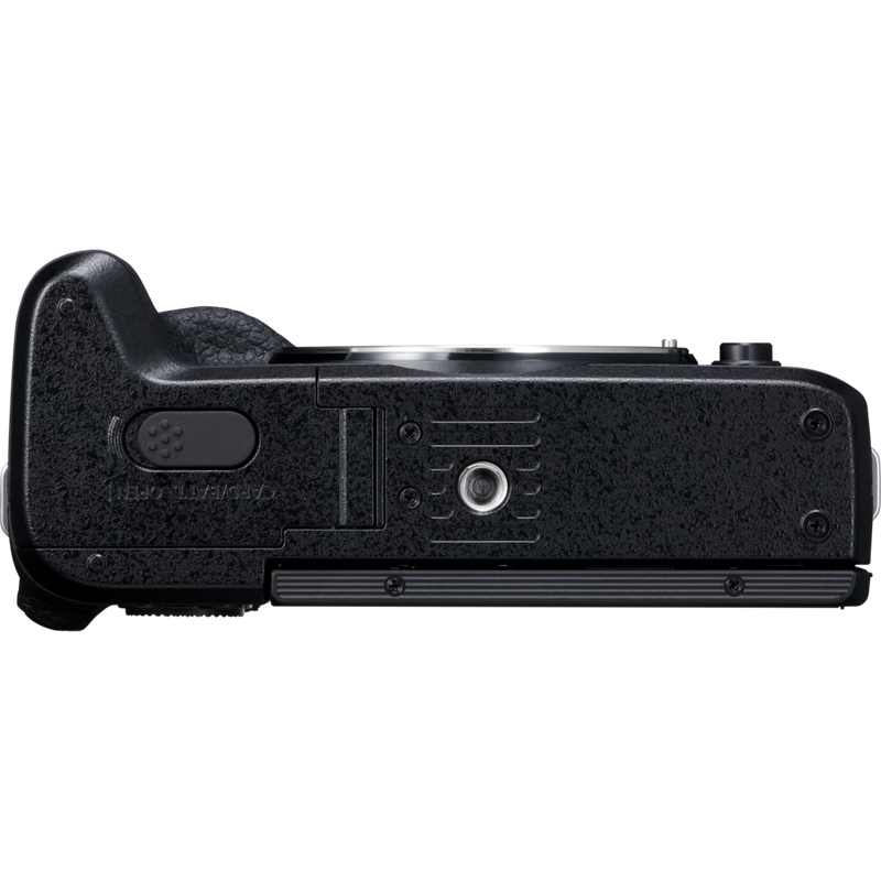 Canon EOS M6 Mark II + EF-M 15-45mm IS STM Objektiv + Elektronischer Sucher Produkt Ansicht von unten