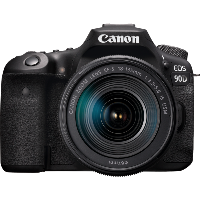 Canon EOS 90D + EF-S 18-135mm IS USM Objektiv Produkt Vorderansicht