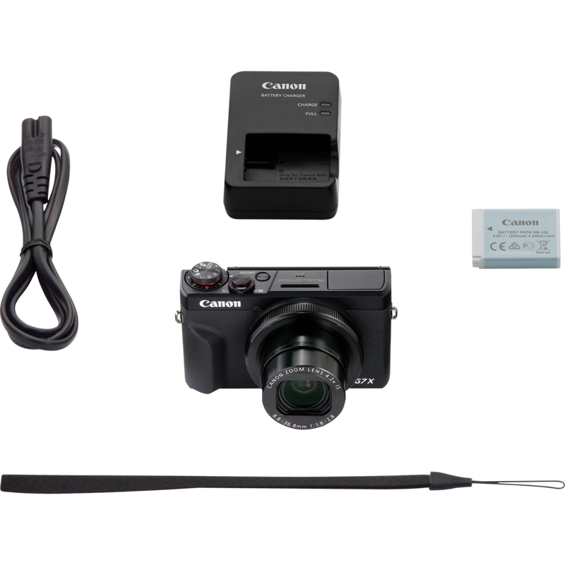 Canon PowerShot G7 X Mark III Kompaktkamera, Schwarz, Lieferumfang des Produkts