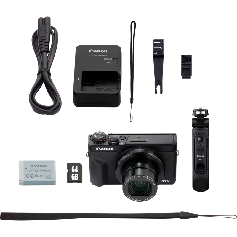 Canon PowerShot G7 X Mark III Premium Vlogger-Kit, Schwarz, Lieferumfang des Produkts