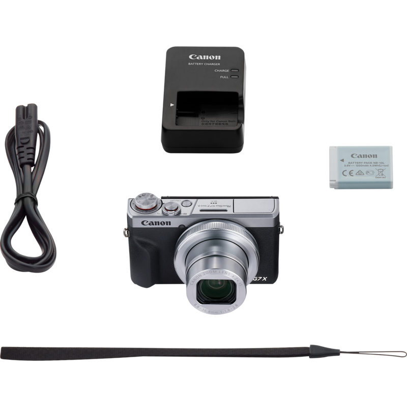 Canon PowerShot G7 X Mark III Kompaktkamera, Silber, Lieferumfang des Produkts