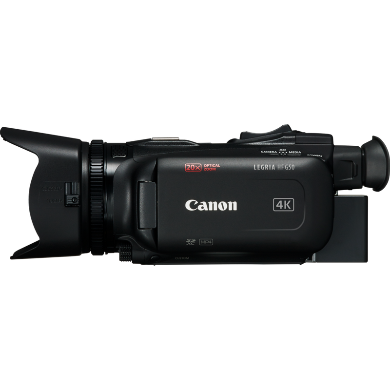 Canon LEGRIA HF G50 Camcorder + Power Kit Pack Produkt Ansicht der linken Seite