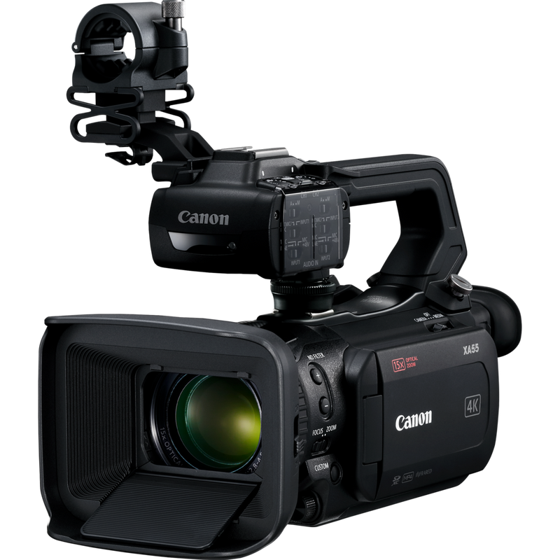 Canon XA55 Camcorder Produkt Vorderansicht von links