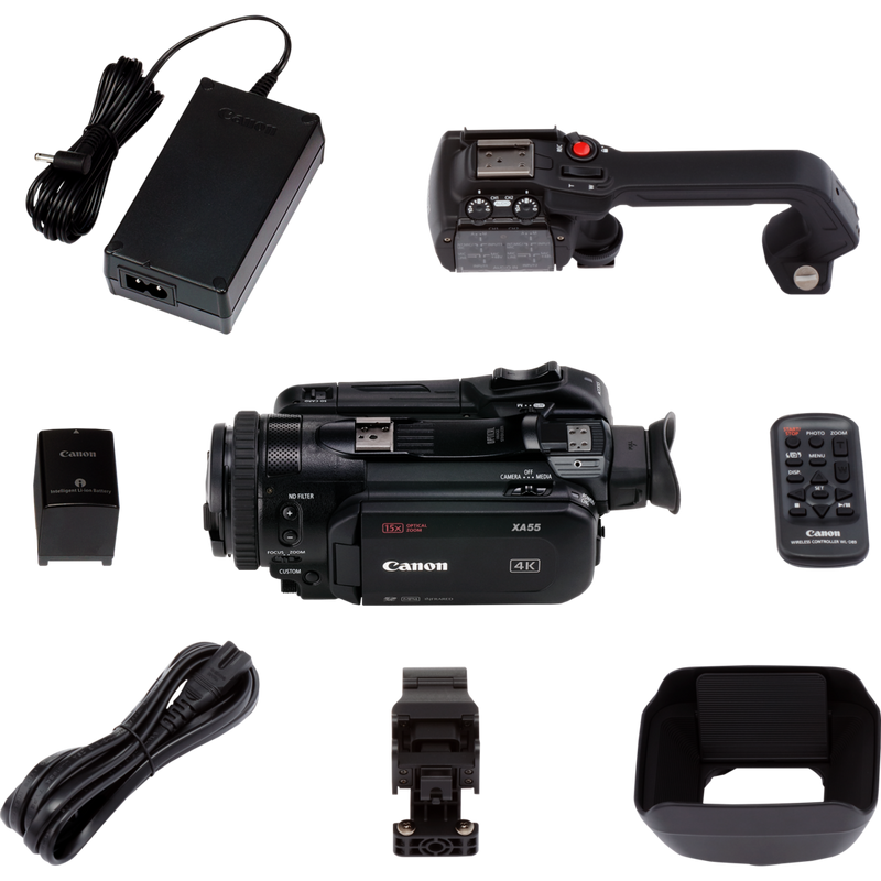 Canon XA55 Camcorder Produkt Komponenten im Lieferumfang