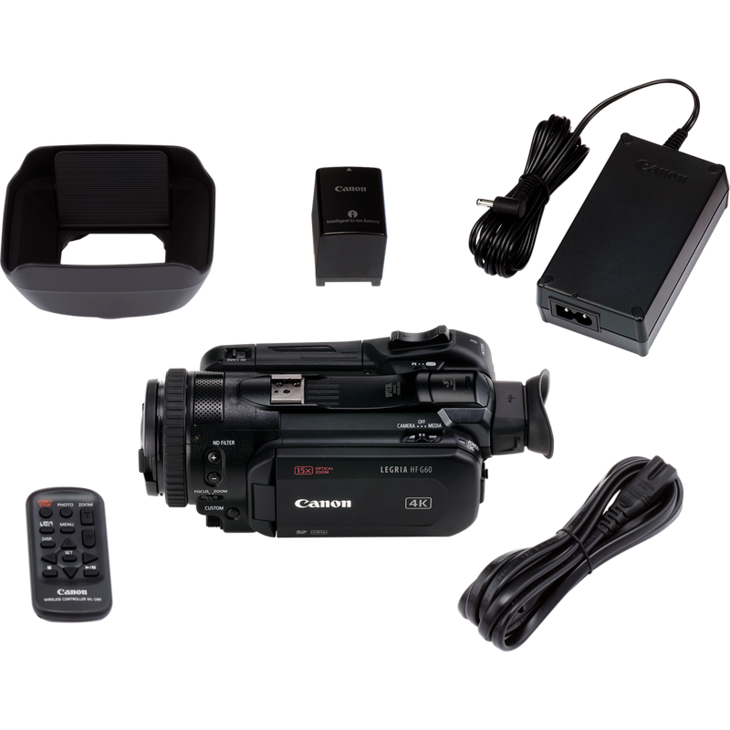 Canon LEGRIA HF G60 Camcorder Produkt Komponenten im Lieferumfang