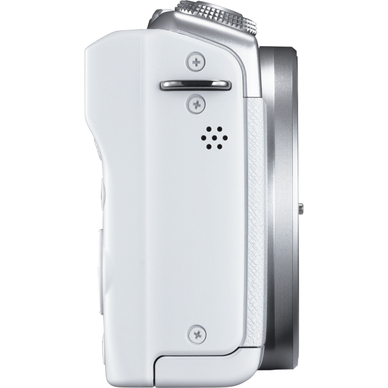 Canon EOS M200 Gehäuse, Weiß + EF-M 15-45mm, Silber Produkt Ansicht von rechts