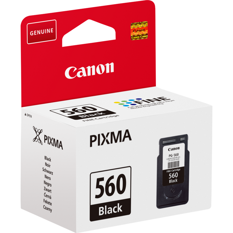 Canon PG-560 Tinte Schwarz Produkt Ansicht von links