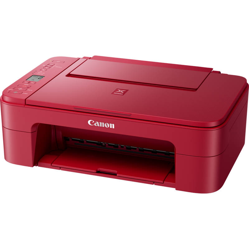 Canon PIXMA TS3352 Tintenstrahl-Multifunktionssystem, Rot Produkt Schrägansicht von vorne