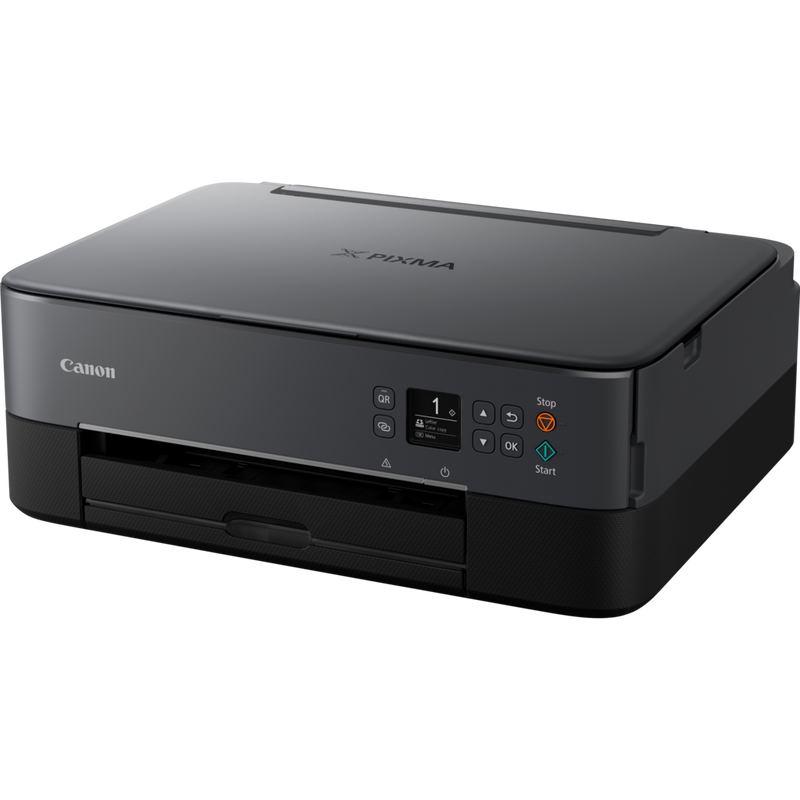 Canon PIXMA TS5350 Tintenstrahl-Multifunktionssystem, Schwarz Produkt Schrägansicht von vorne