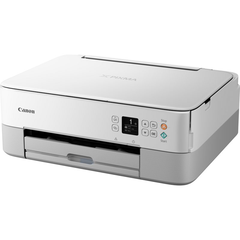 Canon PIXMA TS5351 Tintenstrahl-Multifunktionssystem, Weiß Produkt Schrägansicht von vorne