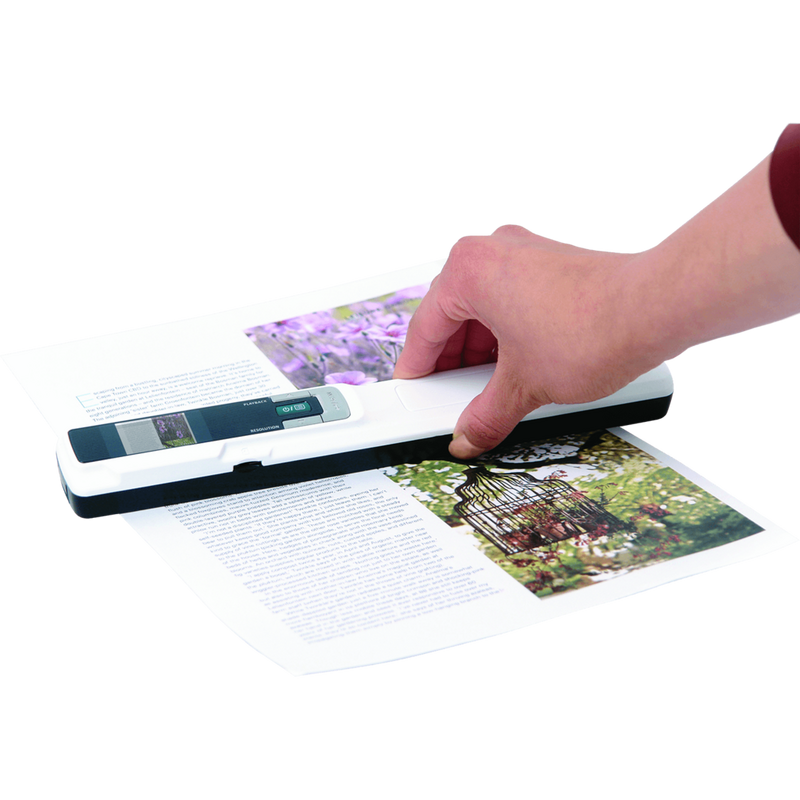 IRIScan Book 3 Handheld-Scanner Produkt In der Hand gehaltenes, verwendetes Produkt