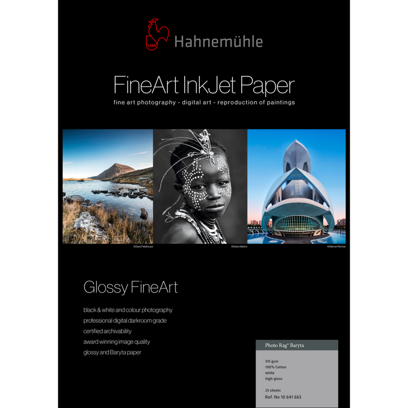 Hahnemühle Photo Rag® Baryta 315 g/m², A4, 25 Blatt Produkt Vorderansicht