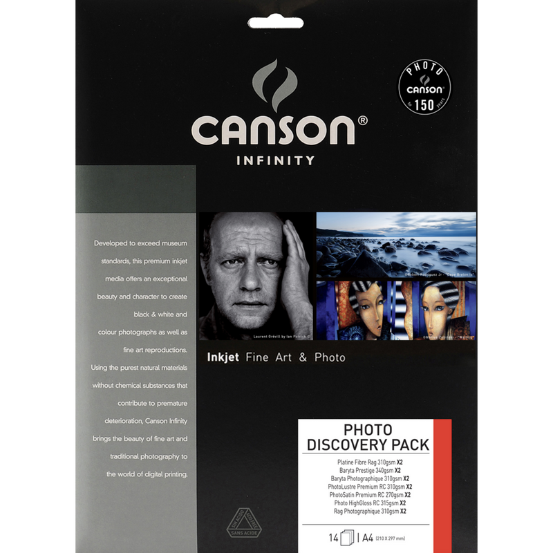 Canson Infinity Foto-Entdecker-Packung, A4, 12 Blatt Produkt Vorderansicht