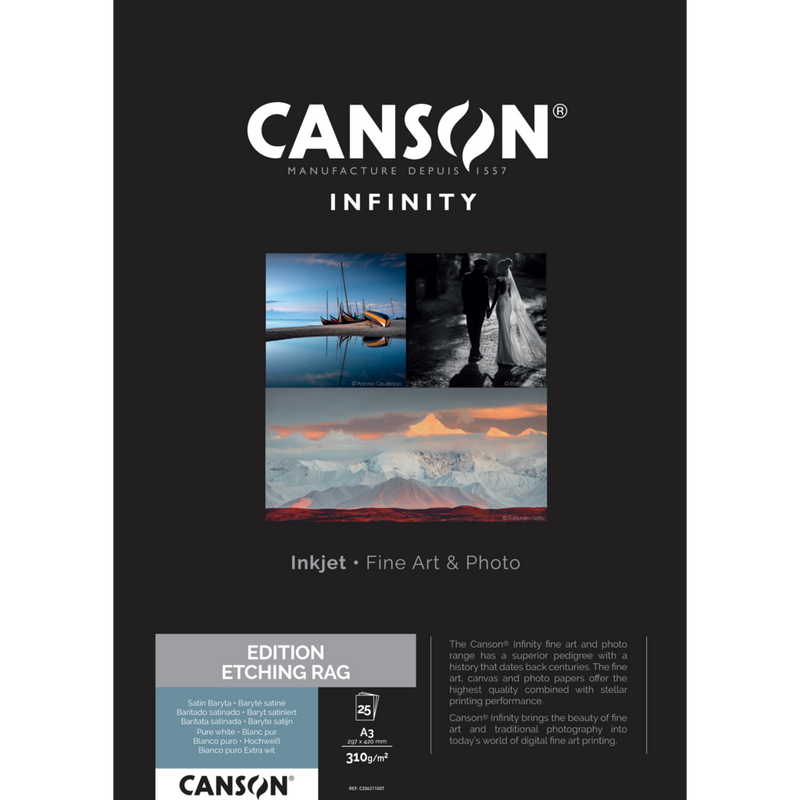 Canson Infinity Edition Etching Rag 310 g/m², A3, 25 Blatt Produkt Vorderansicht