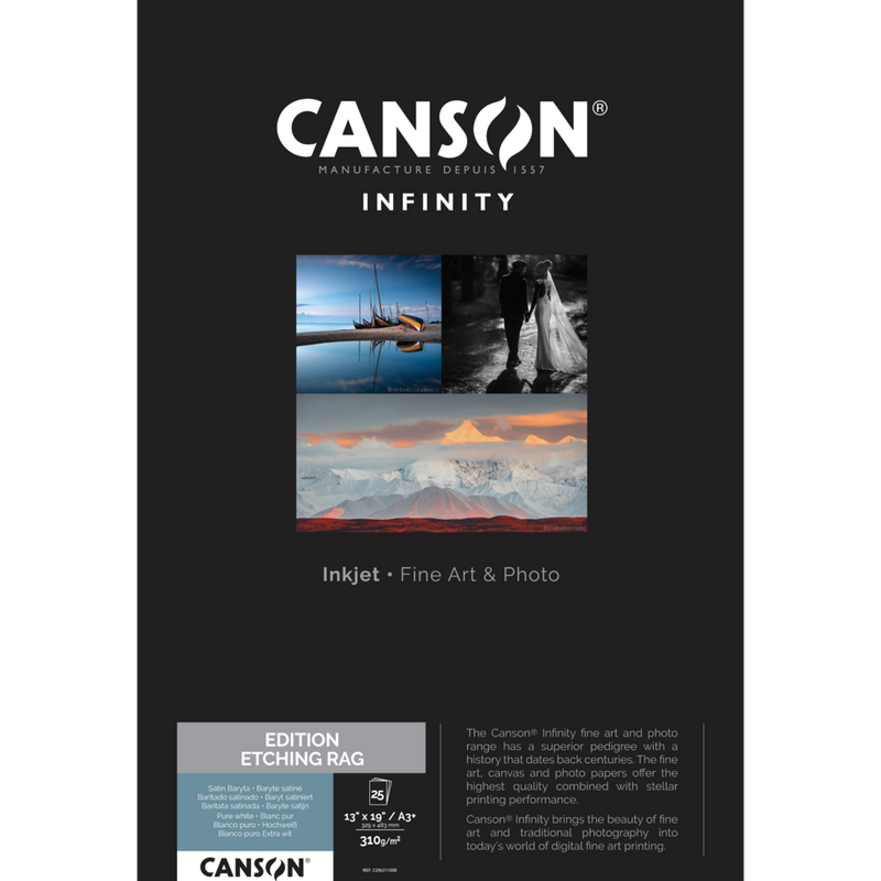 Canson Infinity Edition Etching Rag 310 g/m², A3 Plus, 25 Blatt Produkt Vorderansicht