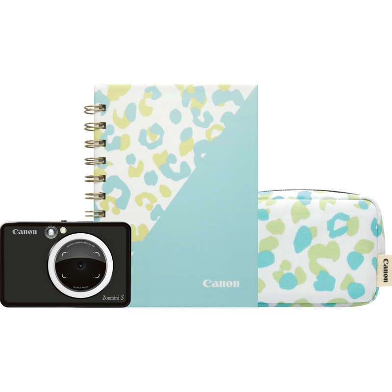 Canon Zoemini S mobile Sofortbildkamera mit Mini-Fotodrucker, Mattschwarz + Tagebuch + Tasche Produkt Alle Produkte positioniert