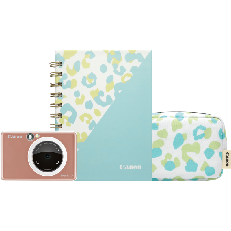 Canon Zoemini S mobile Sofortbildkamera mit Mini-Fotodrucker, Roségold + Tagebuch + Tasche Produkt Alle Produkte positioniert