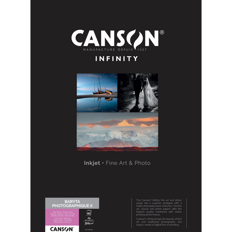 Canson Infinity Baryta Photographique II 310 g/m², A2, 25 Blatt Produkt Vorderansicht