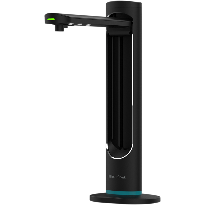 IRIScan Desk 6 Business A3-Dokumentenscanner Produkt Vorderansicht von links bei geöffnetem Produkt