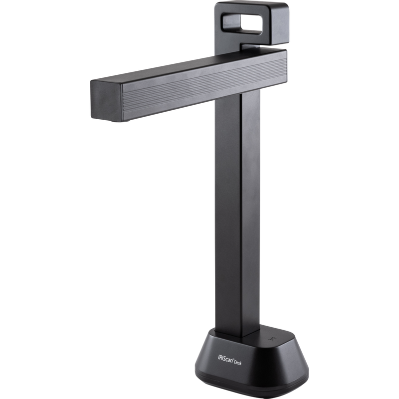 IRIScan Desk 6 Pro Dokumentenscanner Produkt Vorderansicht von links bei geöffnetem Produkt