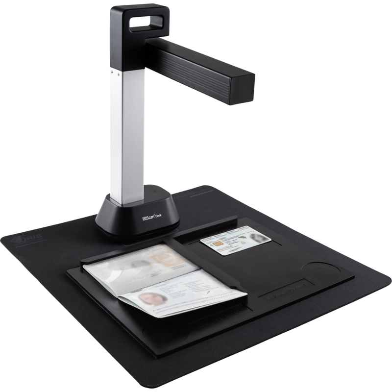IRIScan Desk 6 A4-Dokumentenscanner Produkt Verwendetes Produkt, mit Pass und Führerschein auf dem Einzug