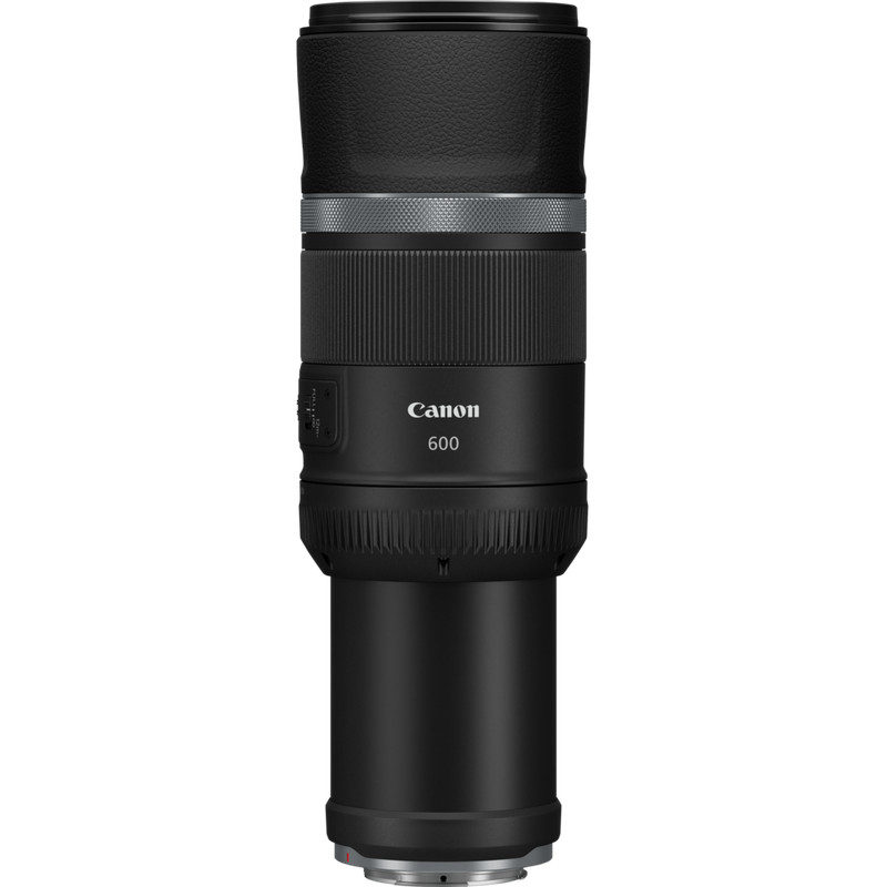Canon RF 600mm F11 IS STM Objektiv Produkt Vorderansicht des erweiterten Objektivs