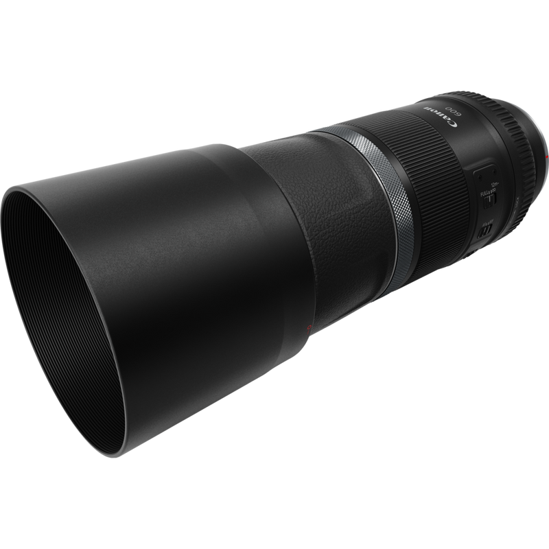 Canon ET-88B Streulichtblende Produkt Ansicht von rechts bei Anbringung an ein Objektiv