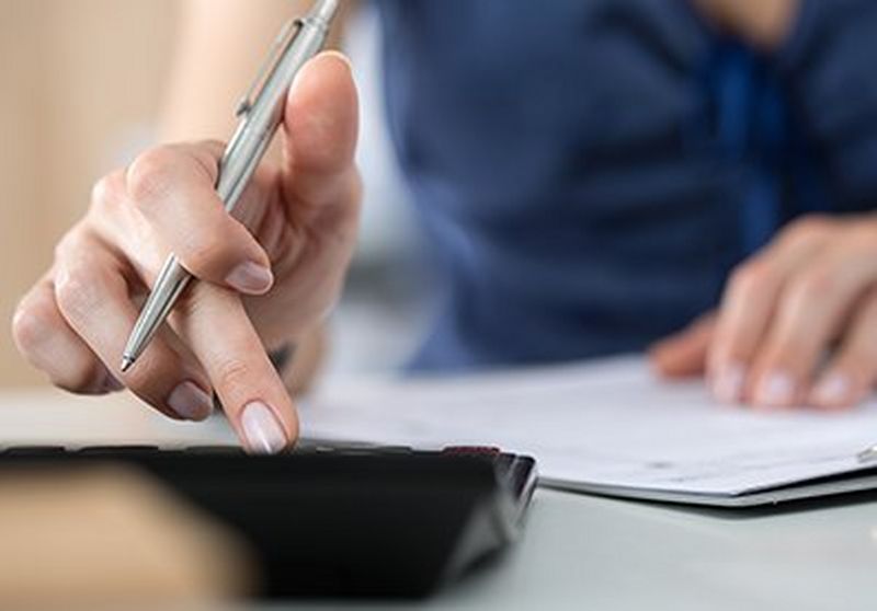 Person using a calculation