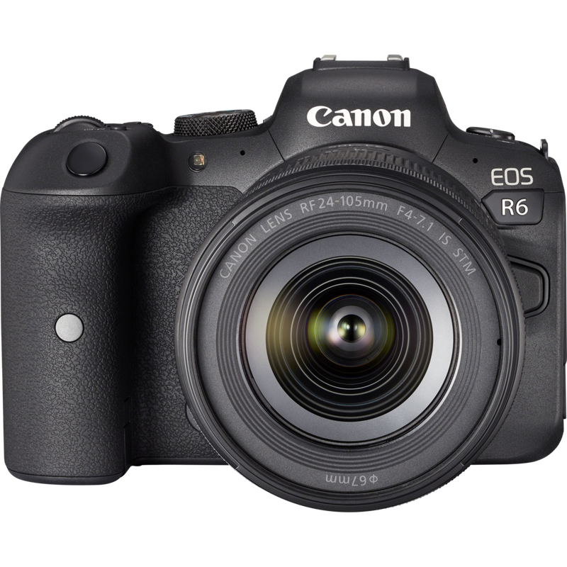 Canon EOS R6 spiegellose Kamera + RF 24-105mm F4-7.1 IS STM Objektiv Produkt Vorderansicht