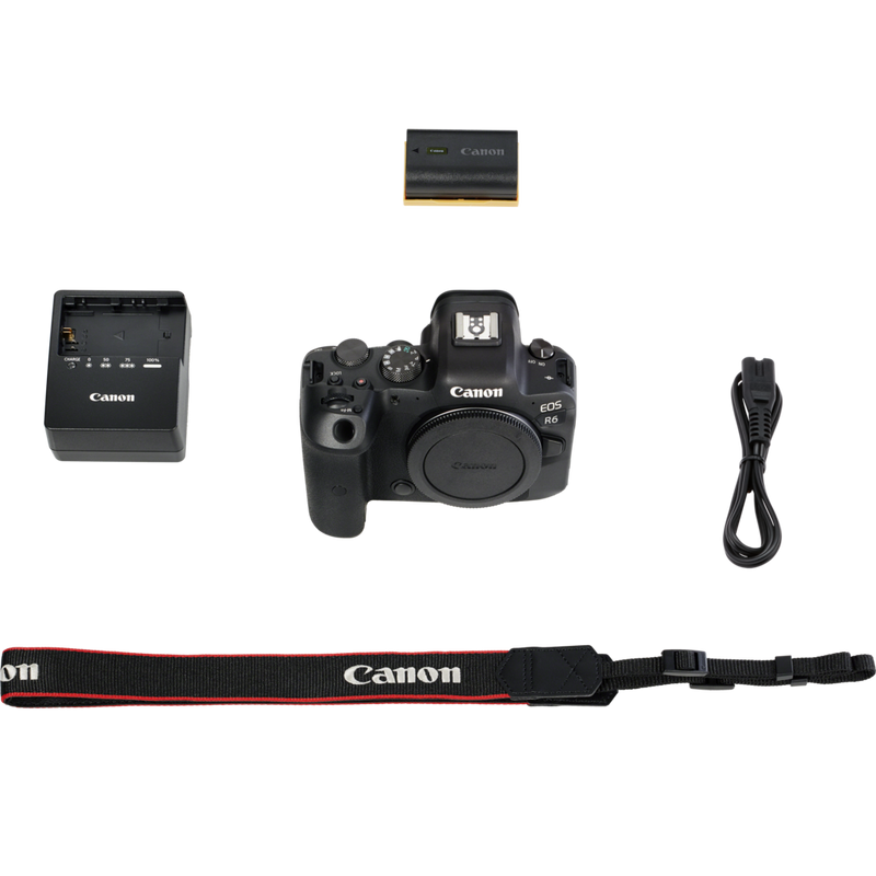 Canon EOS R6 spiegelloses Kameragehäuse Produkt Lieferumfang