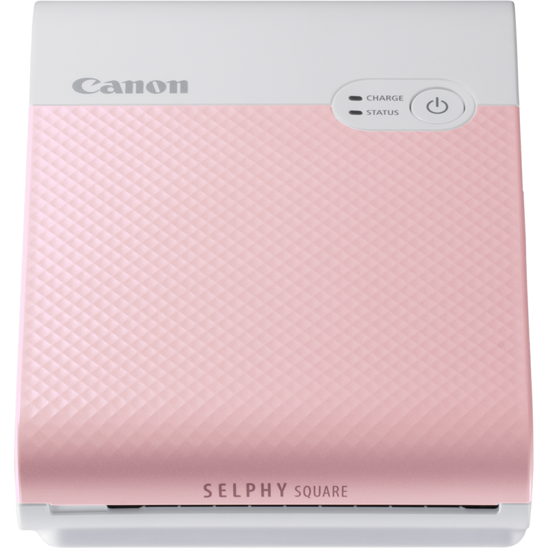 Canon SELPHY SQUARE QX10 mobiler WLAN-Farbfotodrucker, Pink Produkt Schrägansicht von vorne