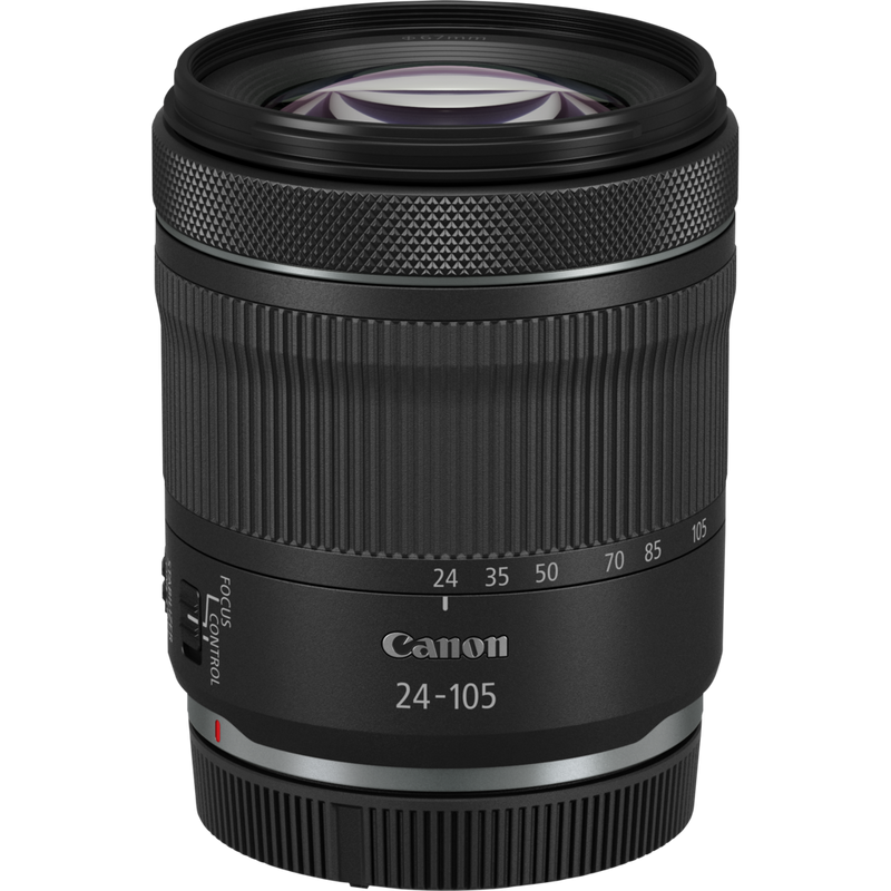Canon RF 24-105mm F4-7.1 IS STM Objektiv Produkt Diagonale Draufsicht