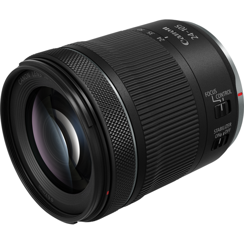 Canon RF 24-105mm F4-7.1 IS STM Objektiv Produkt Diagonale Ansicht