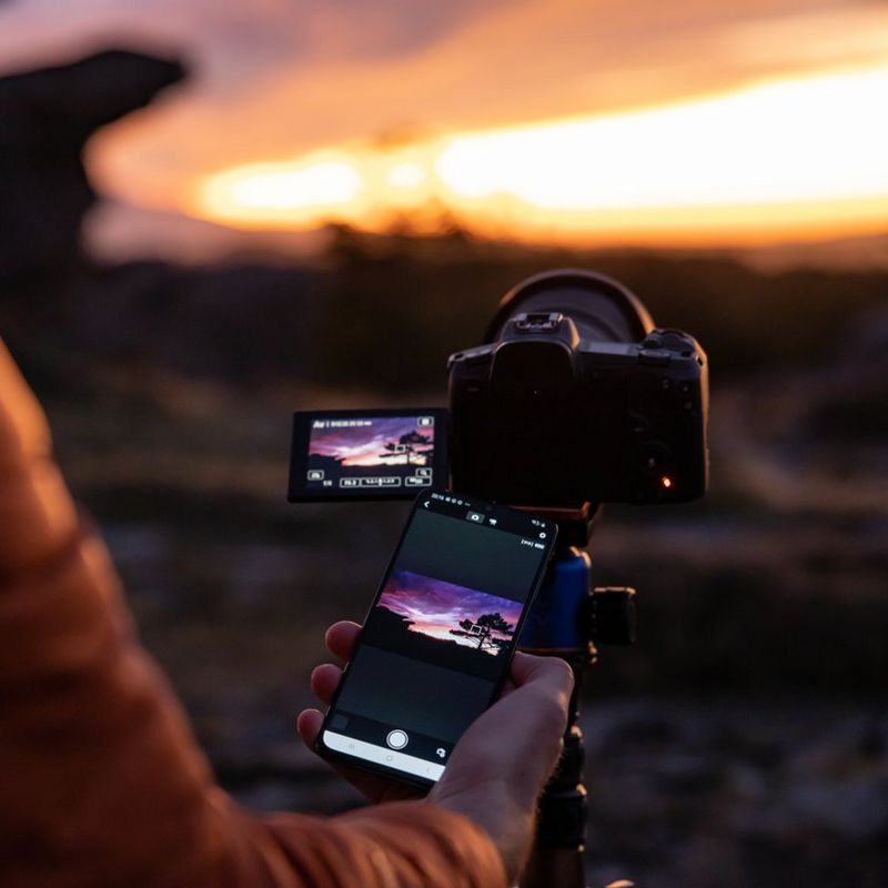 Canon EOS Ra Astrofotografie Kameragehäuse 0 Fernbedientes Aufnehmen über ein-Smartphone