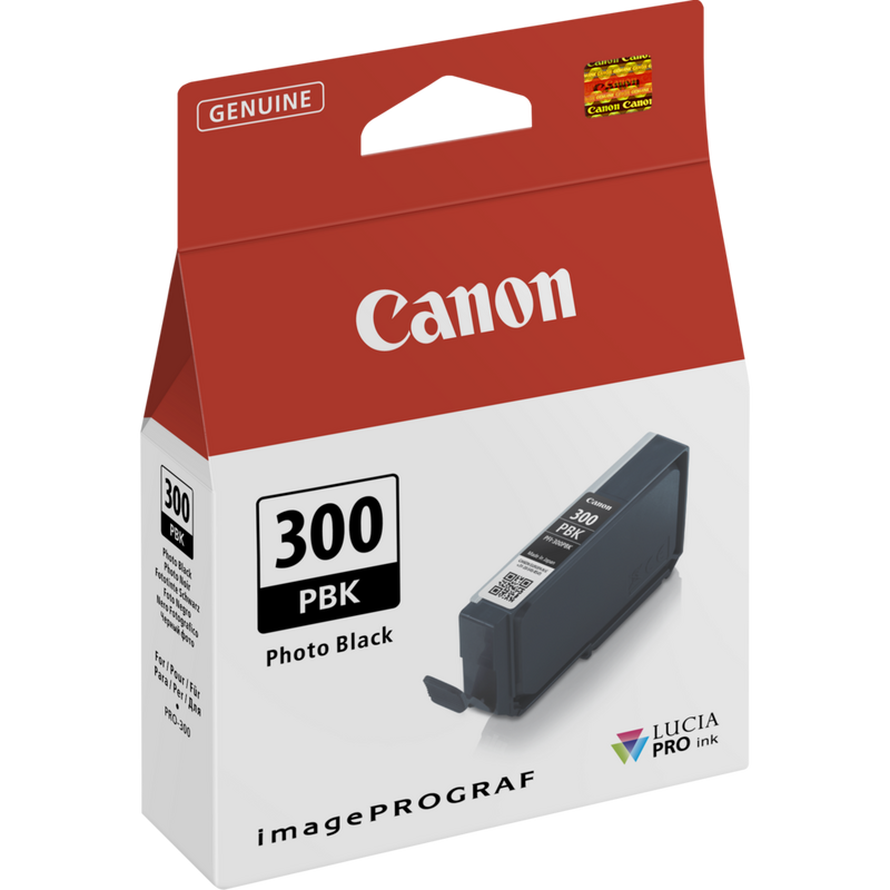 Canon PFI-300PBK Tinte Foto-Schwarz Produkt Ansicht von links