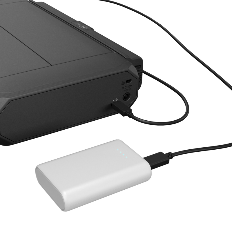 Canon LK-72 Battery Pack Product attached to Power Bank