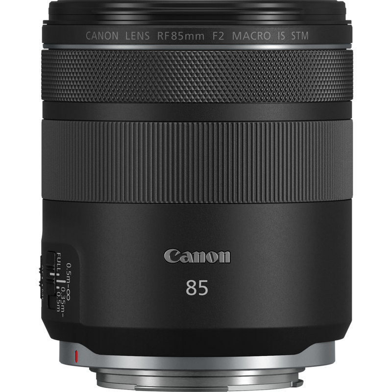 Canon RF 85mm F2 Macro IS STM Objektiv Produkt Vorderansicht