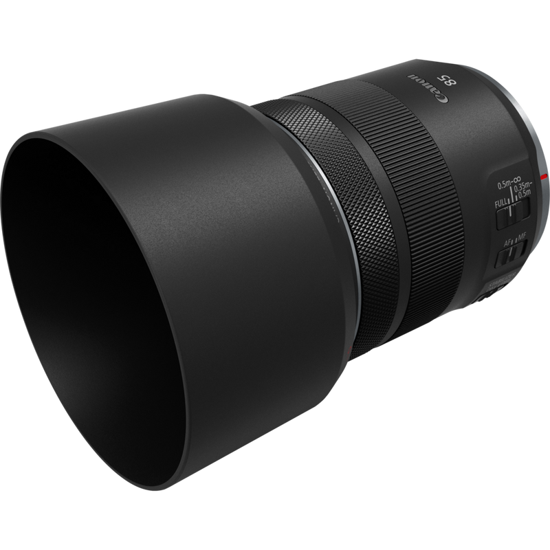 Canon ET-77 Lens Hood Product attached to a lens