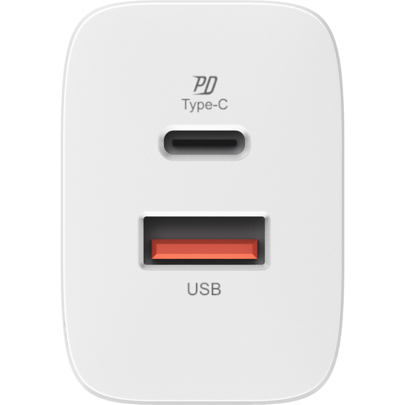 Silicon Power QM16 18-Watt-Wandladegerät mit Adapter für mehrere Länder Produkt Ansicht von hinten