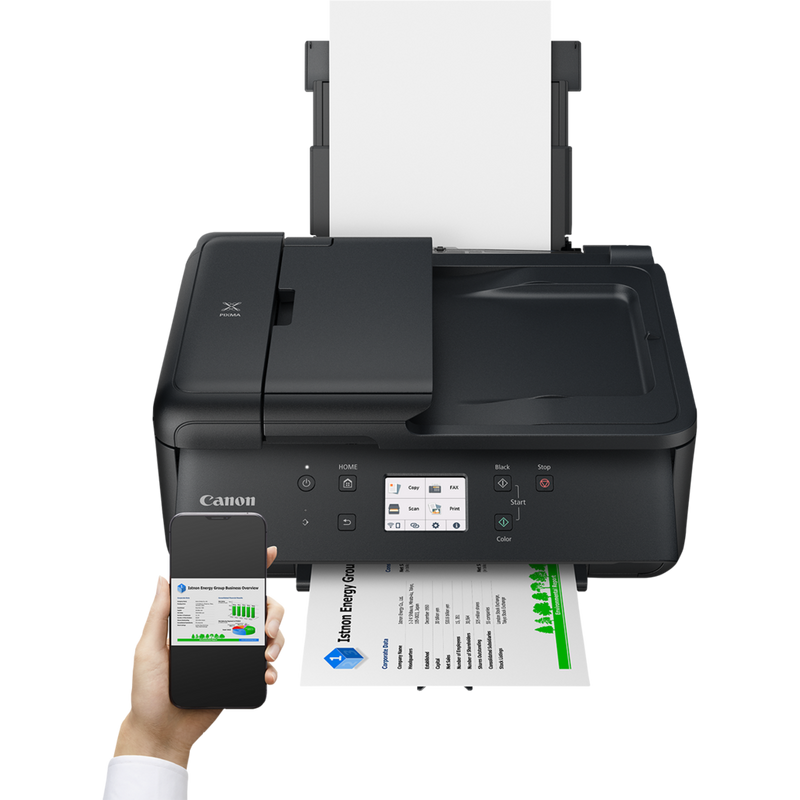 PIXMA TR7650 Tintenstrahl-Multifunktionssystem Kabelloses Drucken via Smartphonegerät