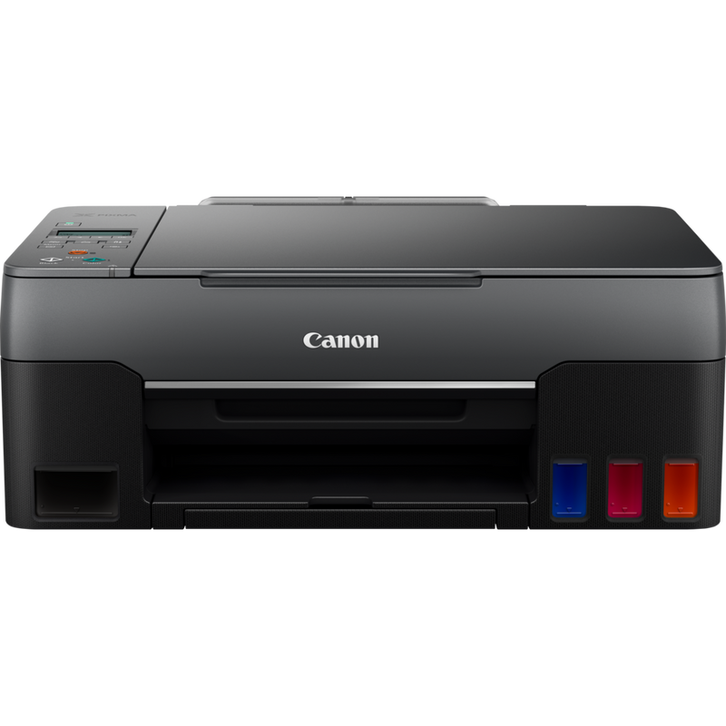 Canon PIXMA G3560 3-in-1 drahtloser MegaTank Farbdrucker mit nachfüllbaren Tintenbehältern Produkt Vorderansicht