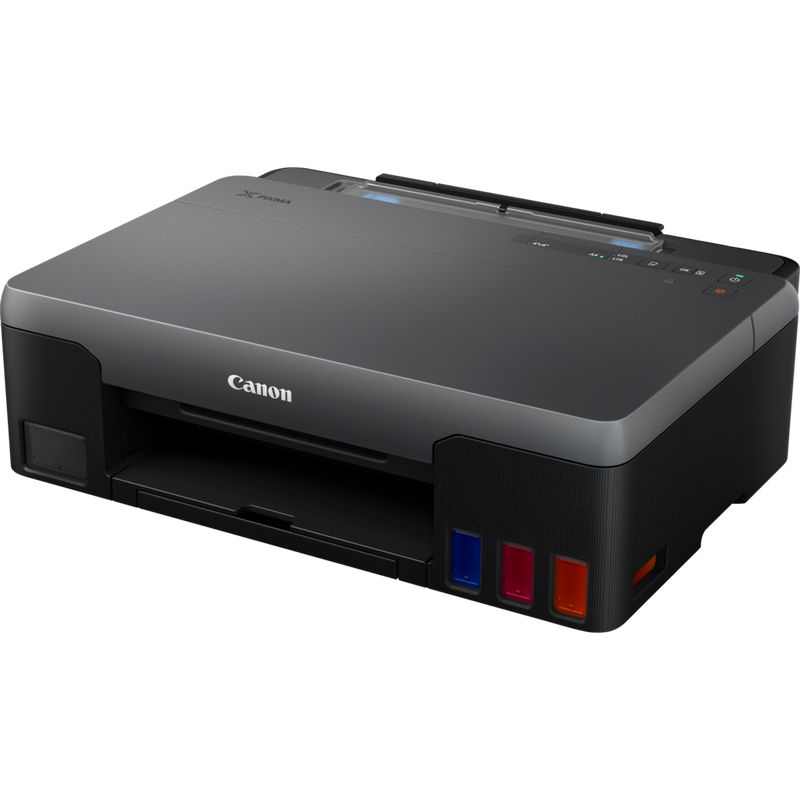 Canon PIXMA G1520 MegaTank Farbdrucker mit nachfüllbaren Tintenbehältern Produkt Schrägansicht von vorne